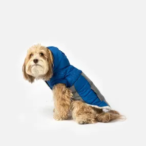 🐶 Bailey Dog Jacket – Blue | Quilted Winter Coat with Sherpa Lining & Poop Bag Dispenser