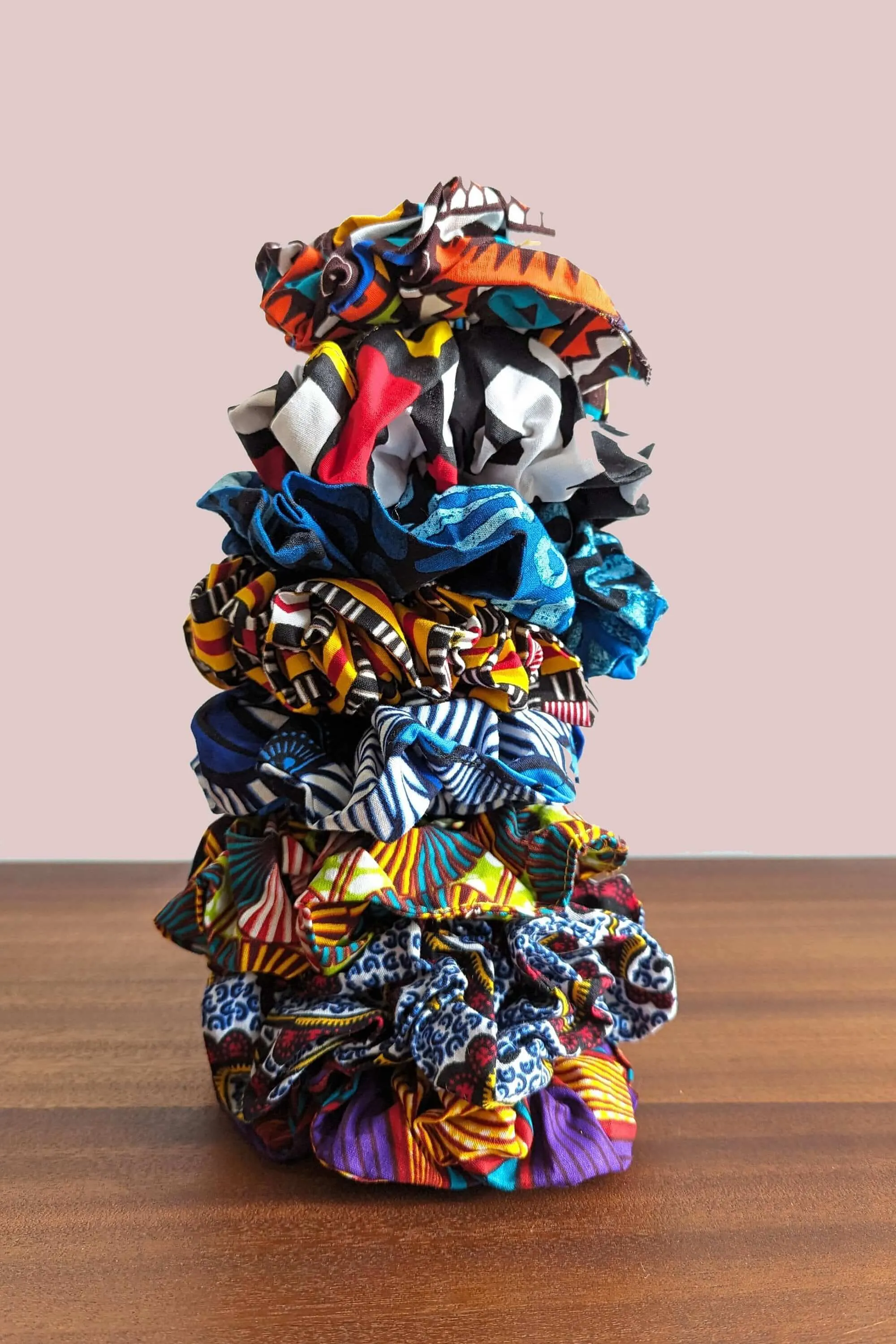 Biggest Fan African Print Hair Scrunchie