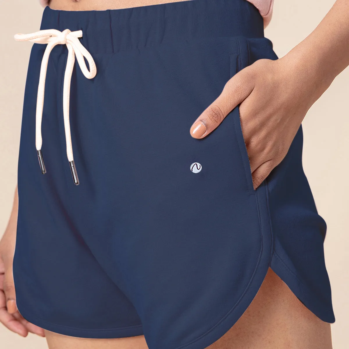 Chill-Pill Cotton Terry Shorts Nykd All Day-NYK039-Peacoat Navy