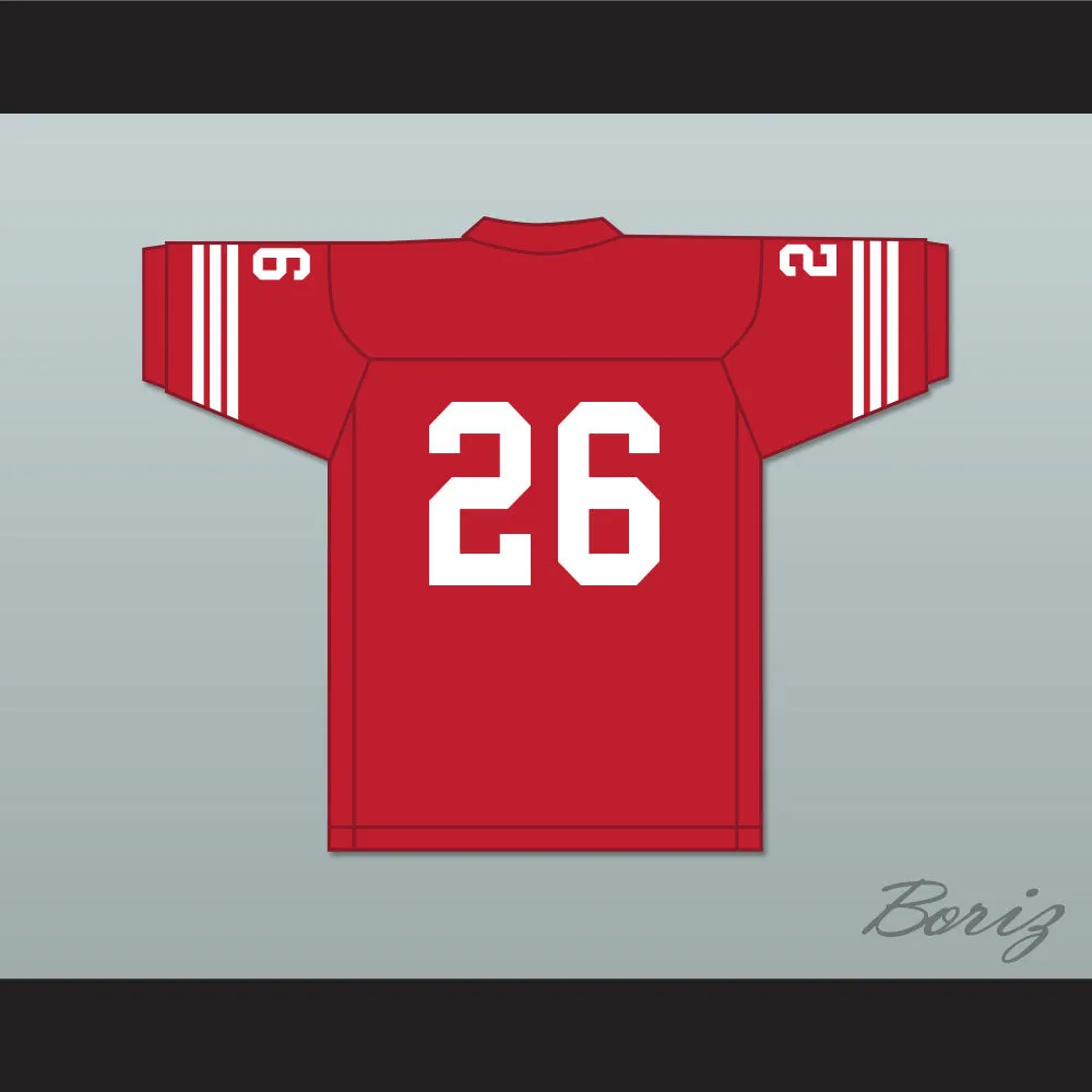 Dave Promisco 26 Mustangs High School Red Football Jersey Windrunner 1