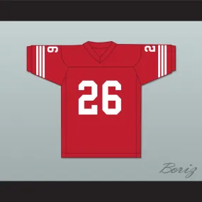 Dave Promisco 26 Mustangs High School Red Football Jersey Windrunner 1