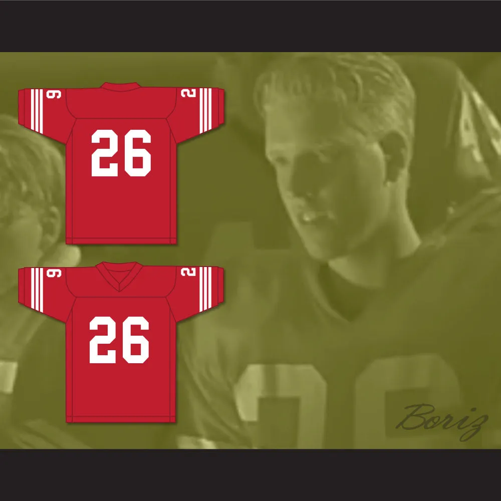 Dave Promisco 26 Mustangs High School Red Football Jersey Windrunner 1