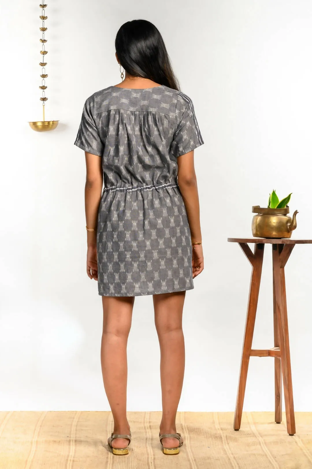 Grey Drawstring Tunic