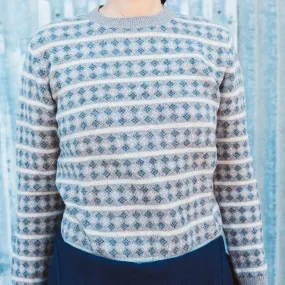 Jacquard Sweater - 100% Lambswool - Hazel Melange (2-12y )