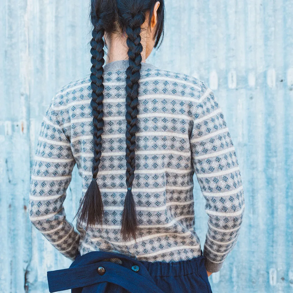 Jacquard Sweater - 100% Lambswool - Hazel Melange (2-12y )