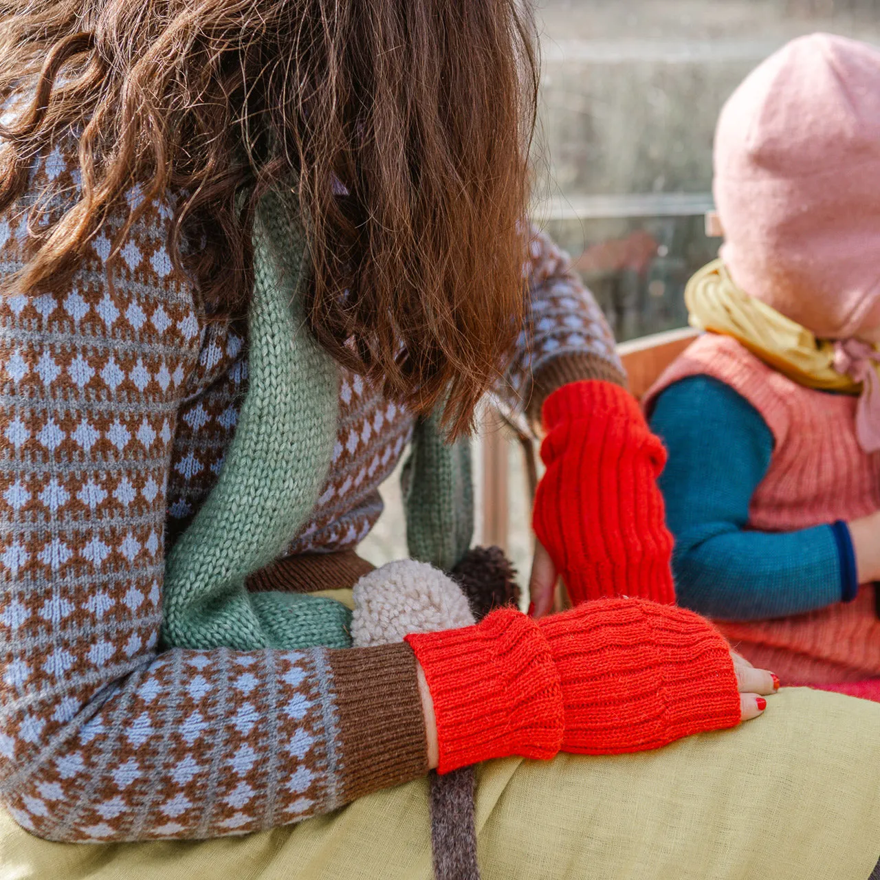 Jacquard Sweater - 100% Lambswool - Hazel Melange (2-12y )
