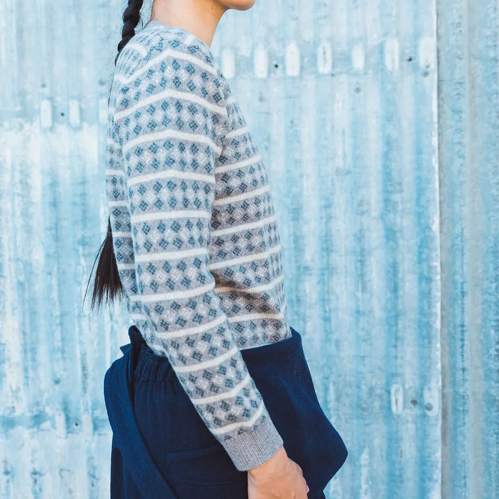 Jacquard Sweater - 100% Lambswool - Hazel Melange (2-12y )