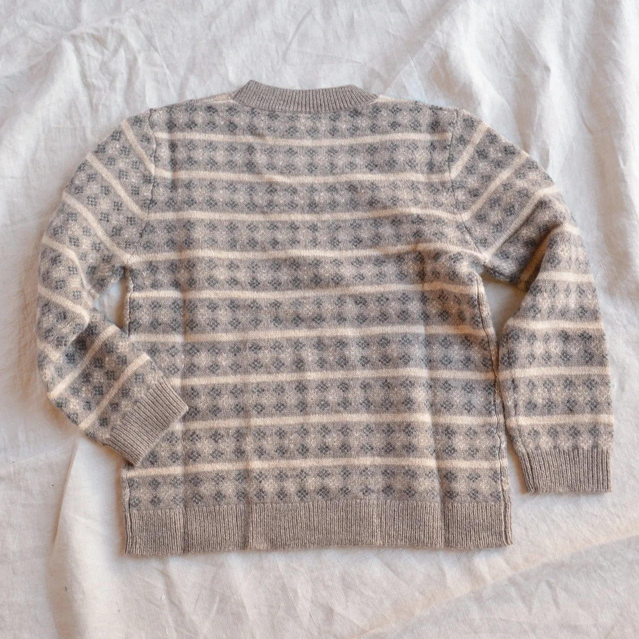 Jacquard Sweater - 100% Lambswool - Hazel Melange (2-12y )