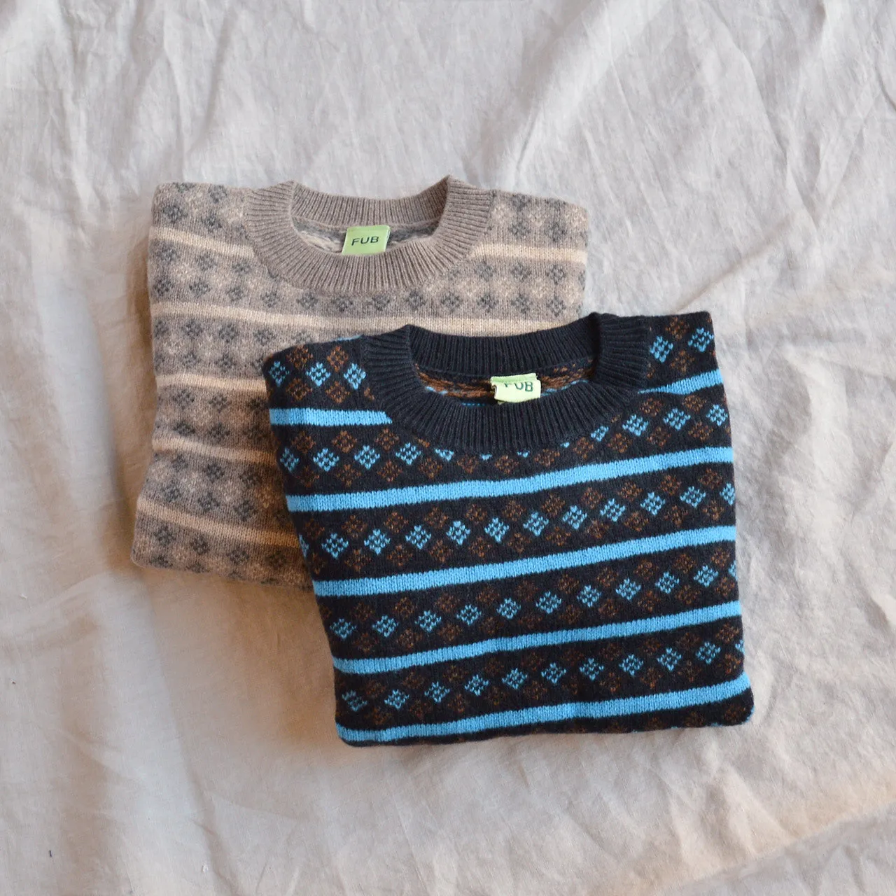 Jacquard Sweater - 100% Lambswool - Hazel Melange (2-12y )