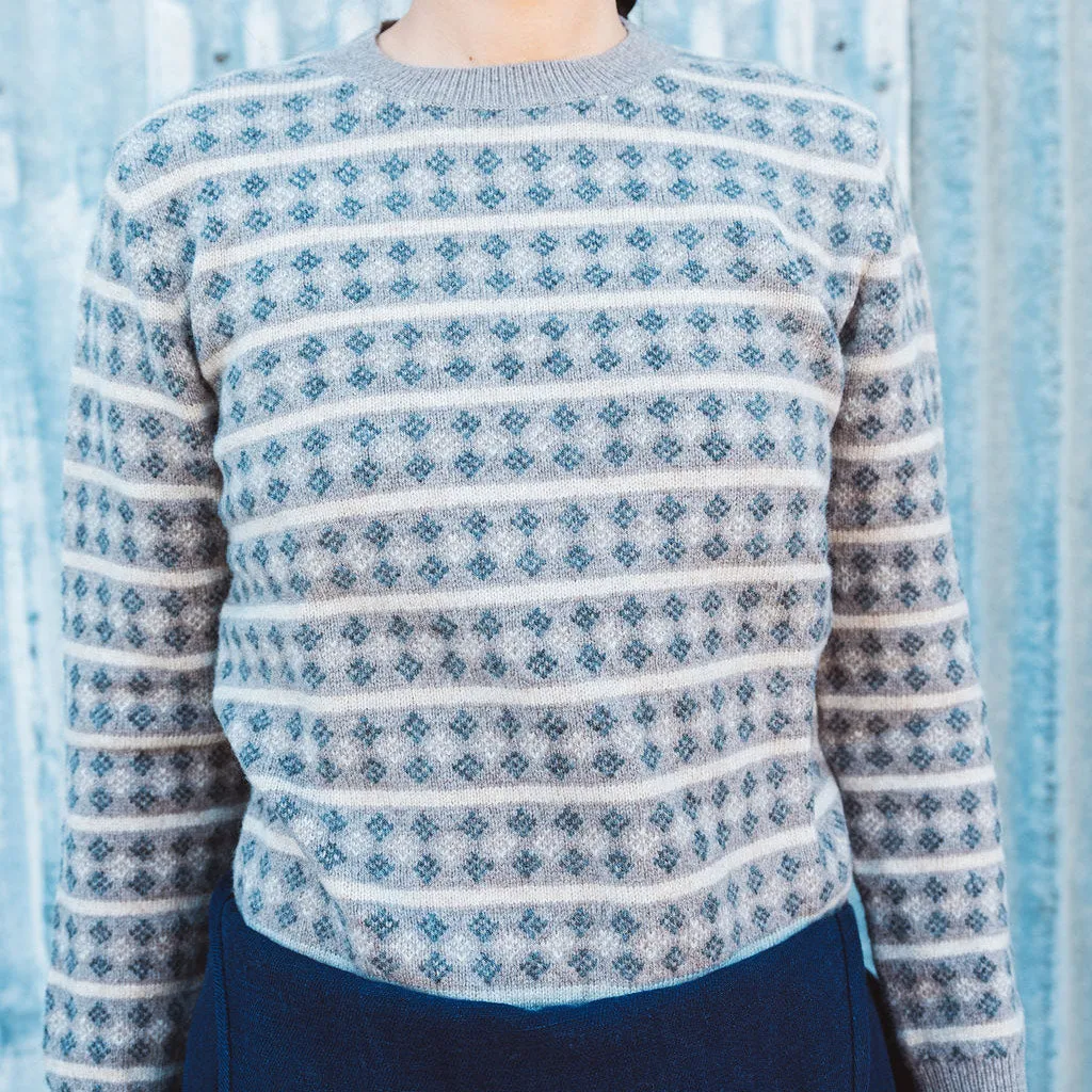 Jacquard Sweater - 100% Lambswool - Hazel Melange (2-12y )