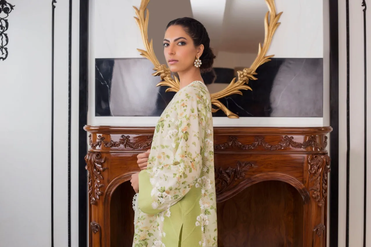 Khaddi Silk Kurta And Culottes With Dupatta