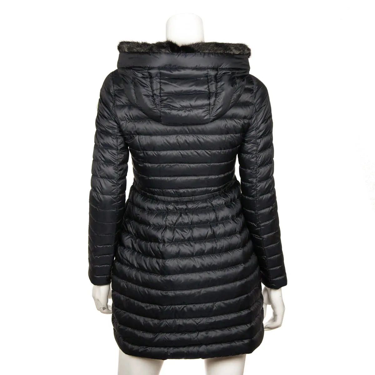 Moncler Black Mink Trimmed Barbel Down Quilted Coat Size XXS | 00