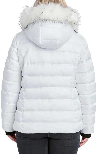 Nautica Women Coat,  Color Red Puffer Water Resist Quilted