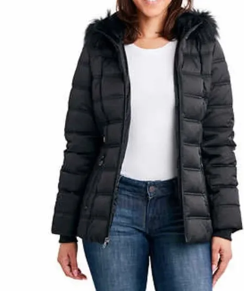 Nautica Women Coat,  Color Red Puffer Water Resist Quilted