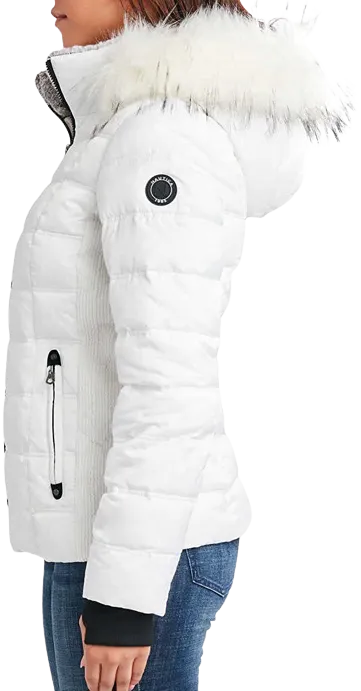 Nautica Women Coat,  Color Red Puffer Water Resist Quilted
