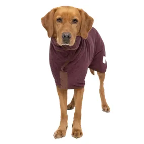 New Country Dog Drying Coat in Burgundy