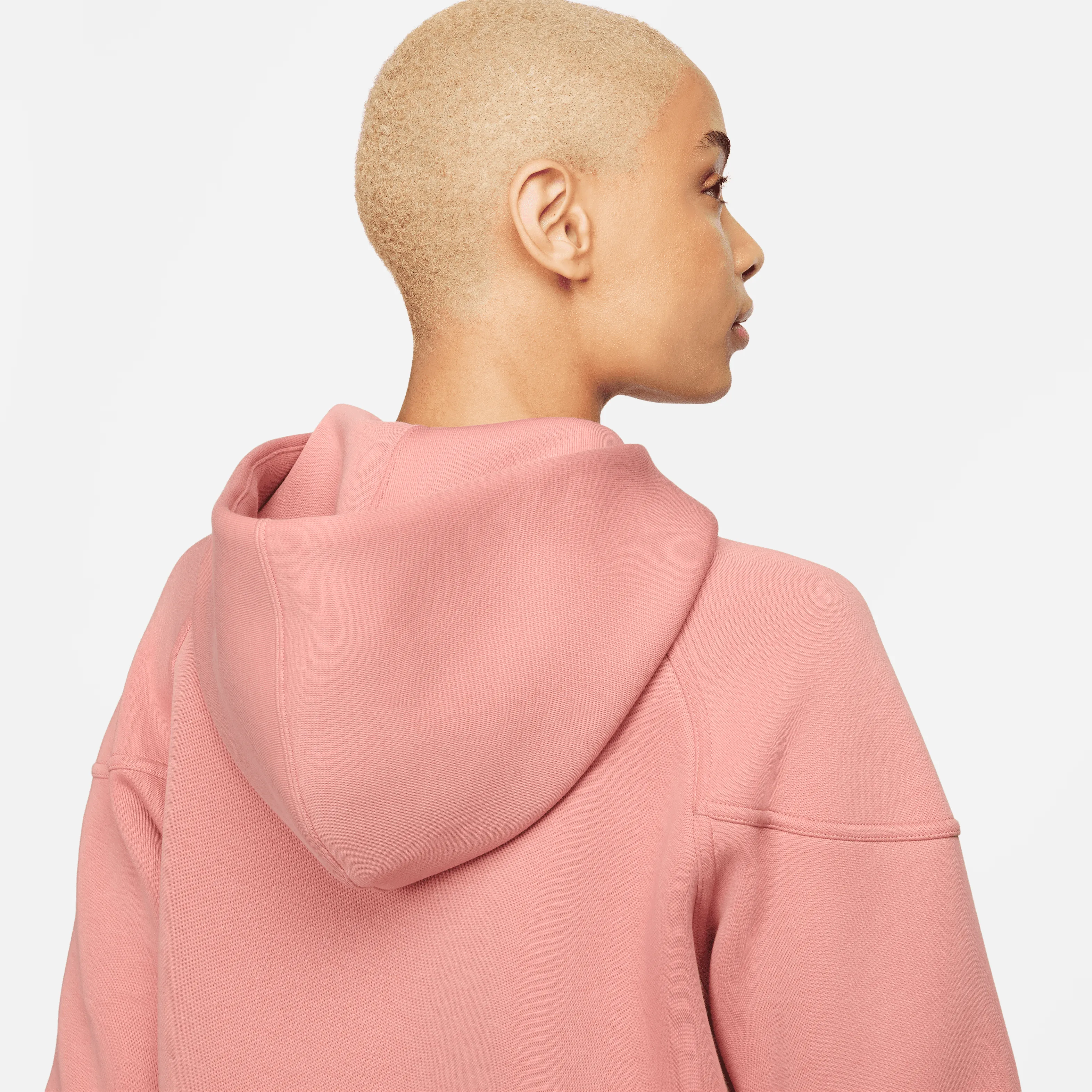 Nike - Women - Tech Fleece Full-Zip Hoodie - Red Stardust/Black