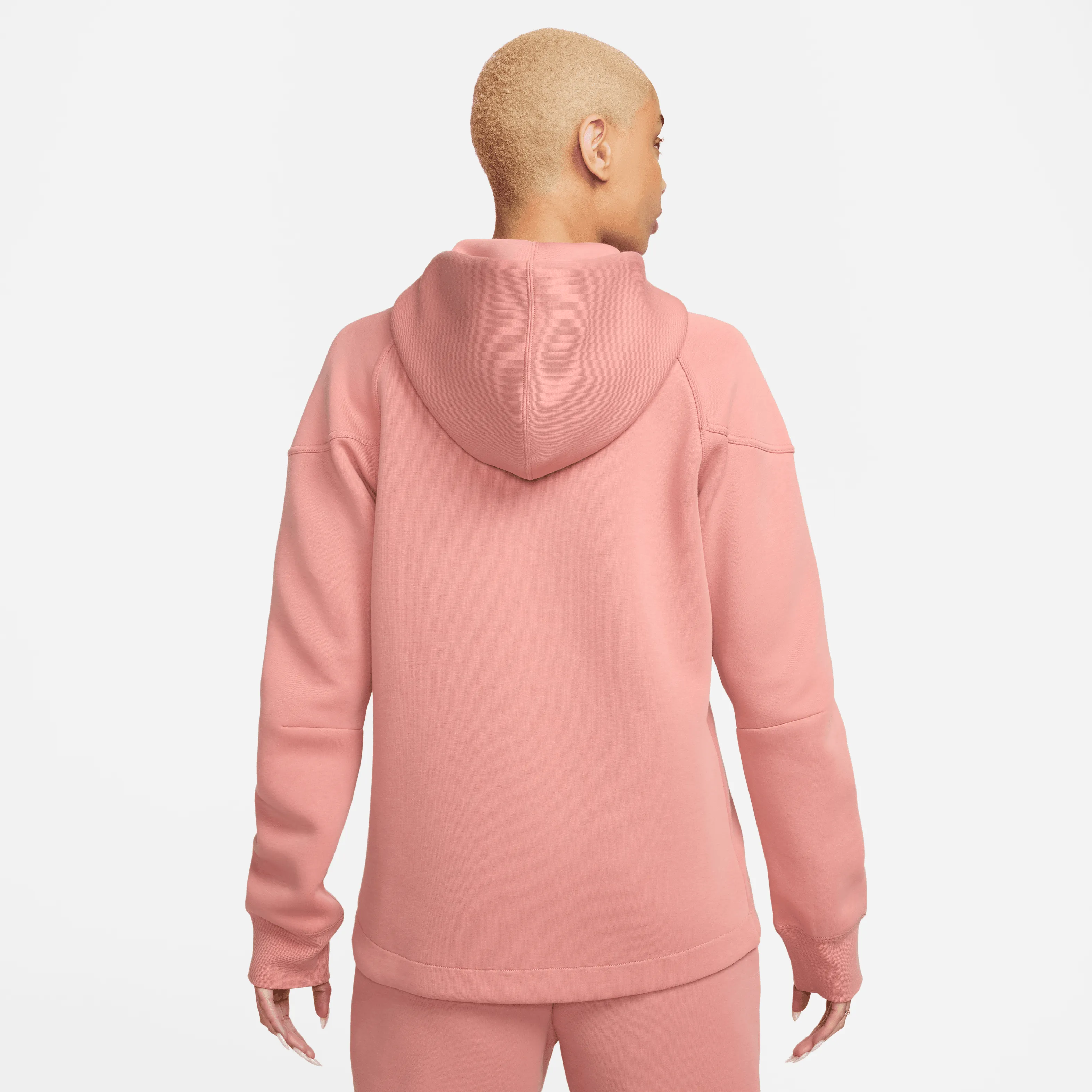 Nike - Women - Tech Fleece Full-Zip Hoodie - Red Stardust/Black