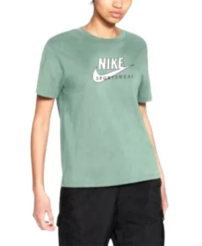Nike Women's Sportswear Cotton Heritage T-Shirt Green Size S MSRP $40