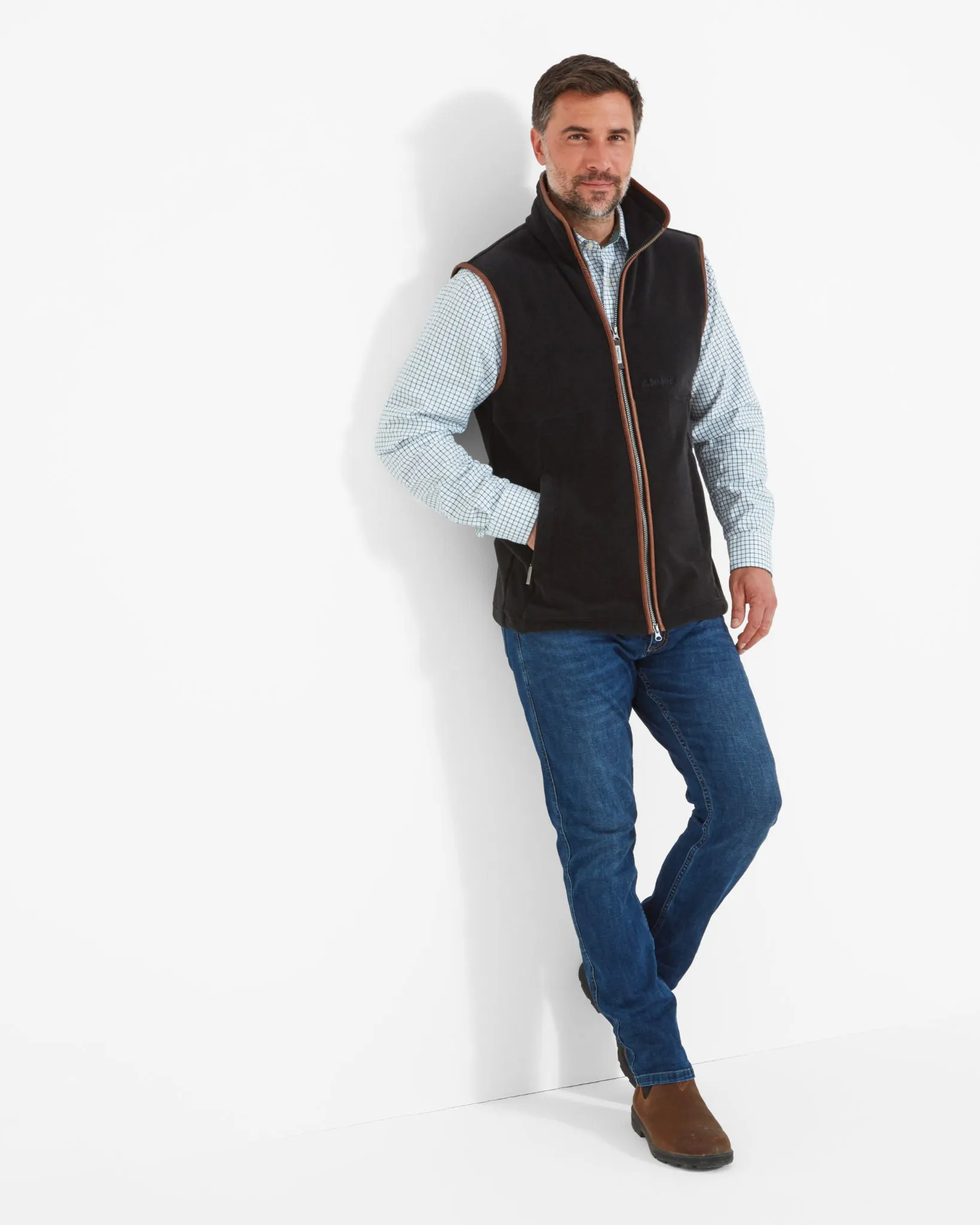 Oakham Gunmetal Fleece Gilet