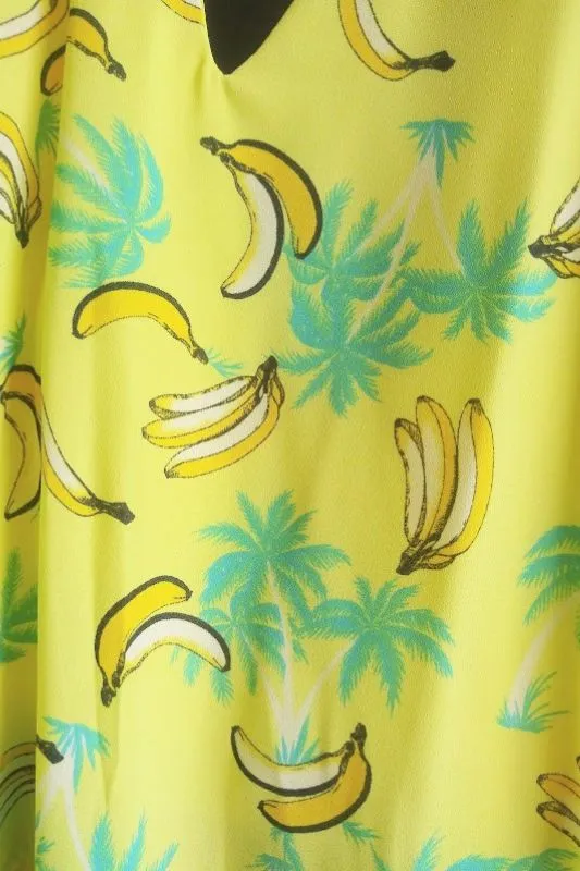 Peach Love Banana Romper - Yellow