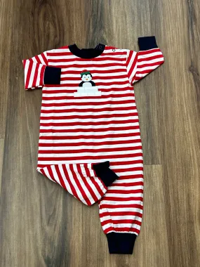 Penguin Stripe Long Romper