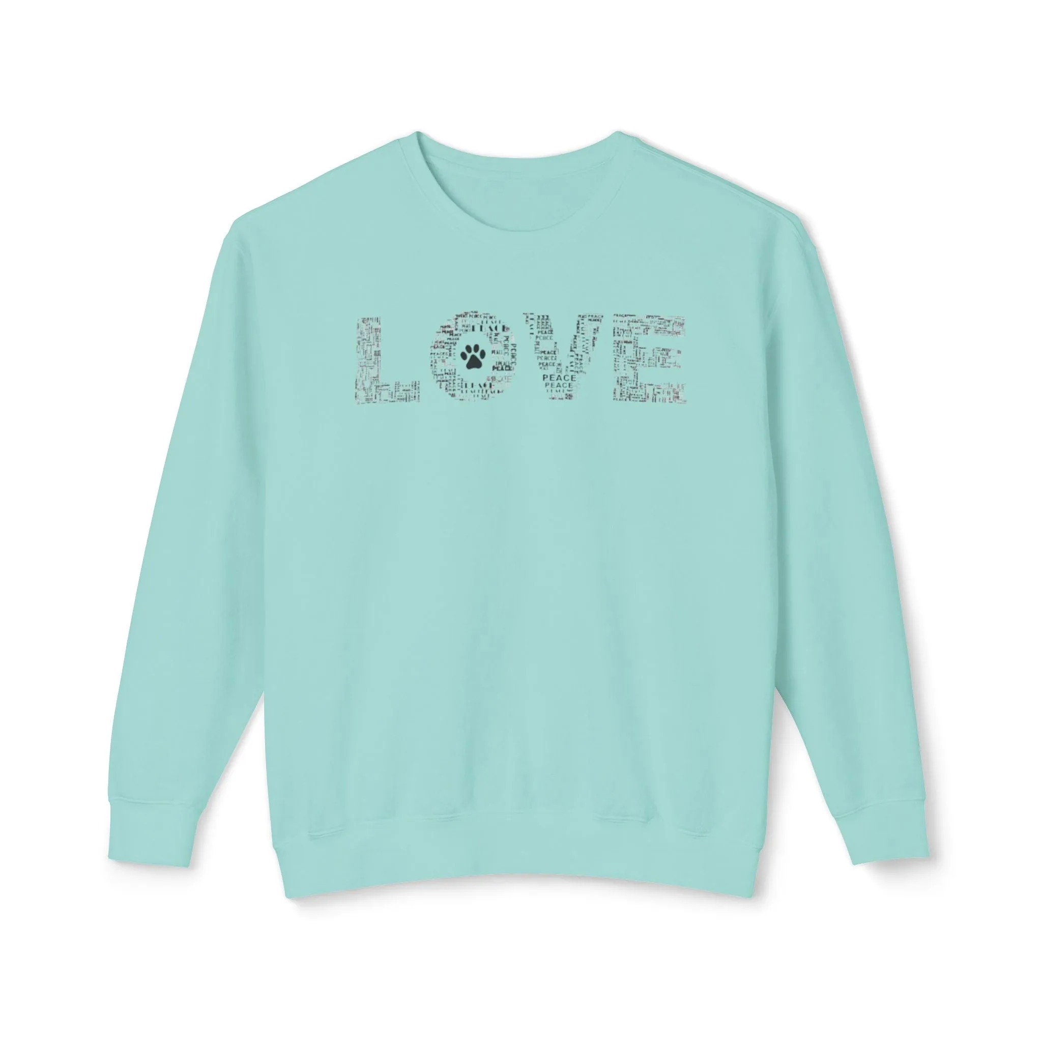 Print Paws Crewneck Sweatshirt, Comfy, Dog Lover Gift, Animal Print Top, Animal Lover Shirt
