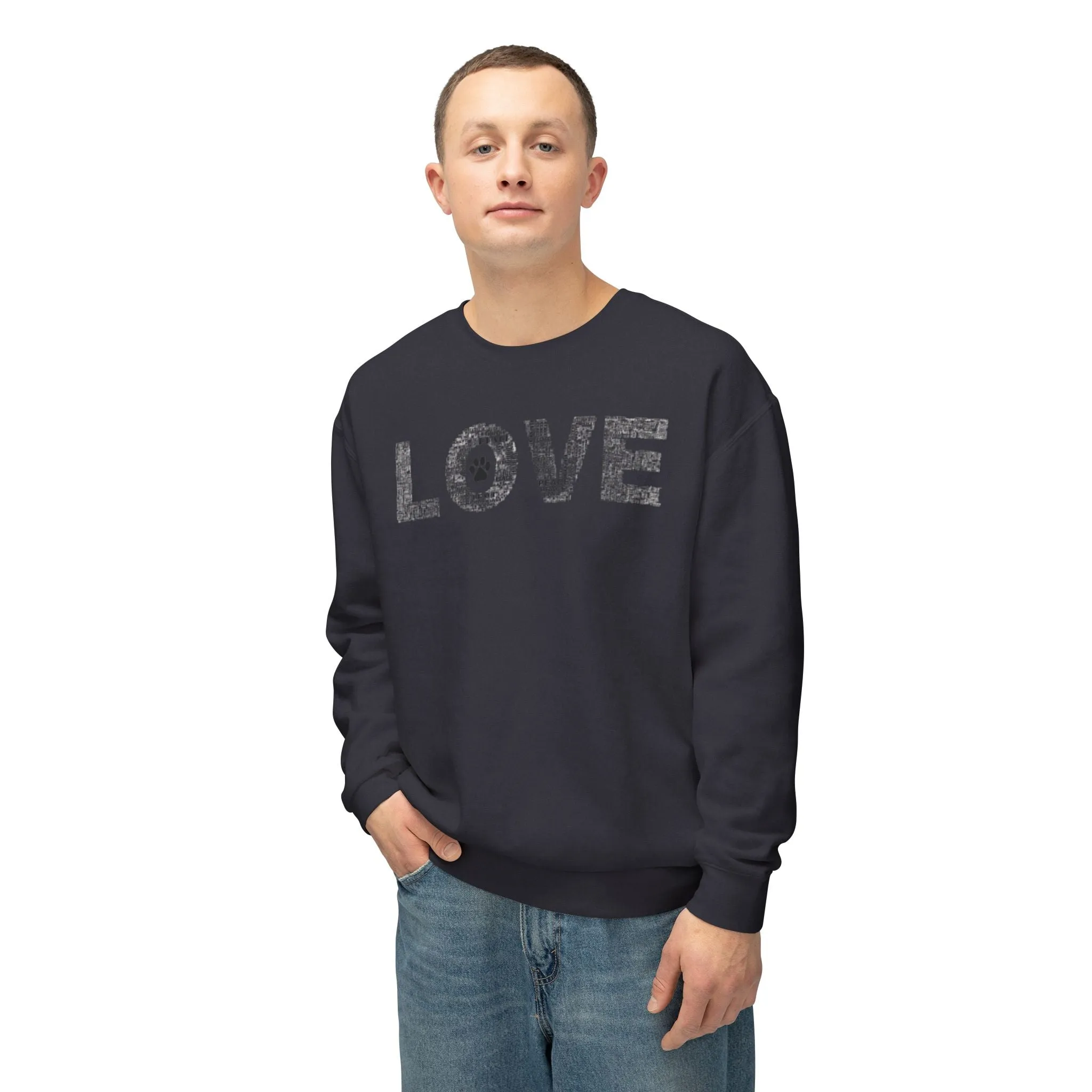 Print Paws Crewneck Sweatshirt, Comfy, Dog Lover Gift, Animal Print Top, Animal Lover Shirt