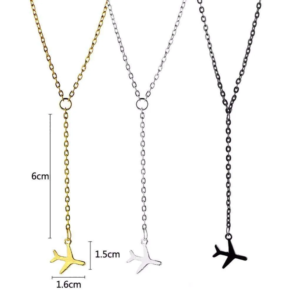 Saba Airplane Pendant Necklace