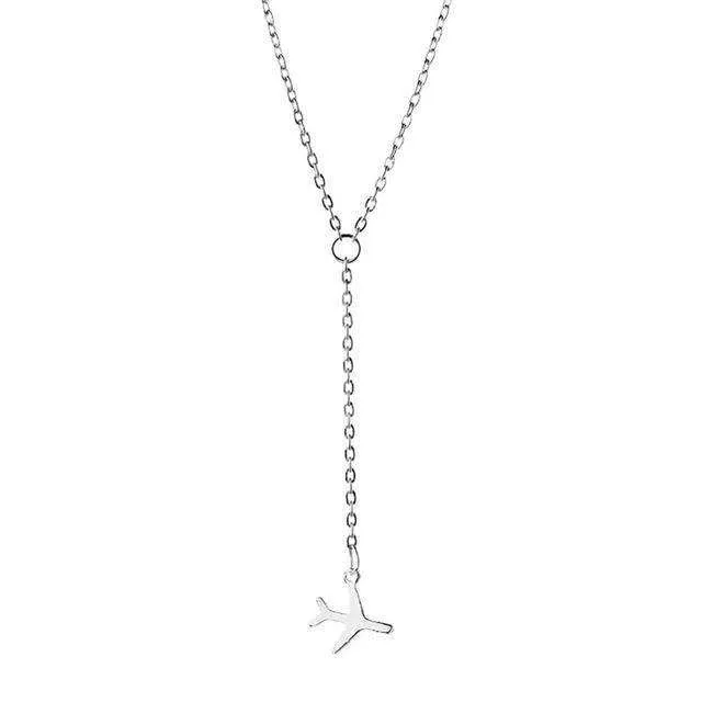 Saba Airplane Pendant Necklace