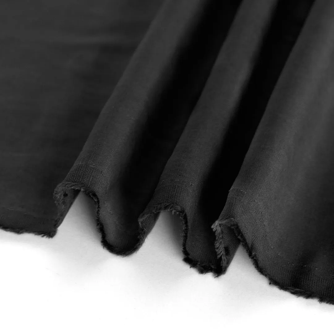 Slubby Lyocell Linen Twill - Black