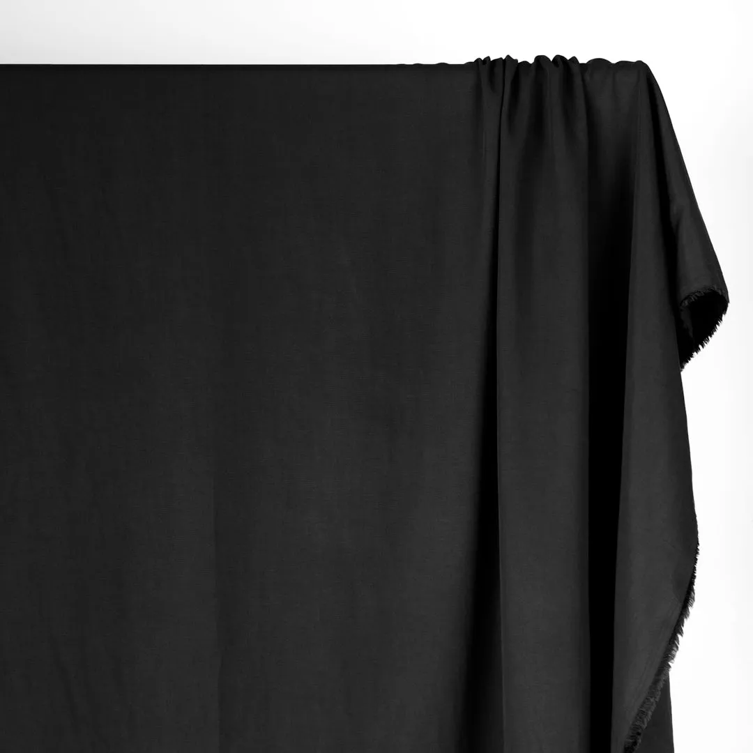 Slubby Lyocell Linen Twill - Black