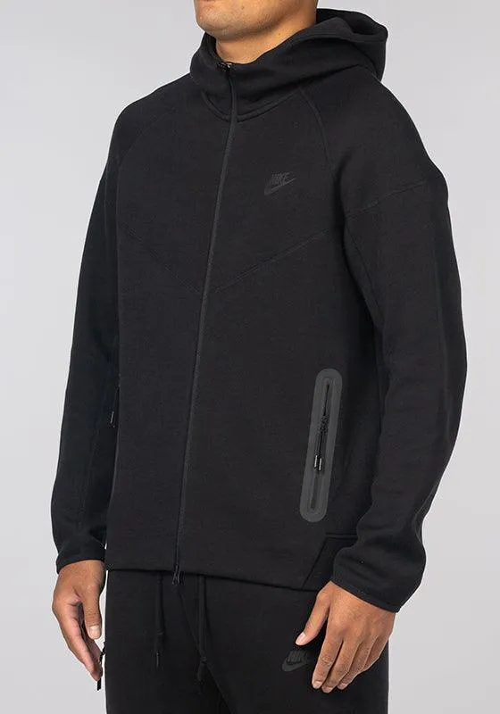 Tech Fleece Windrunner Full-Zip Hoodie - Black