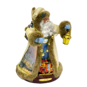 Thomas Kinkade Jingle Bells Santa Christmas Figurine by Bradford Exchange
