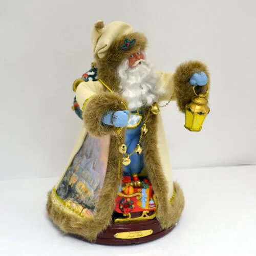 Thomas Kinkade Jingle Bells Santa Christmas Figurine by Bradford Exchange