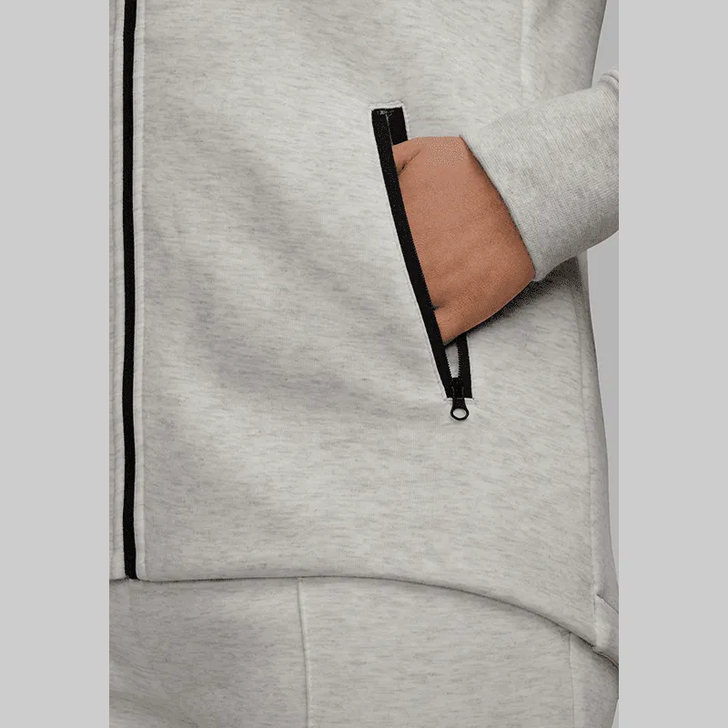 W Tech Fleece Windrunner Full-Zip Hoodie - Light Grey